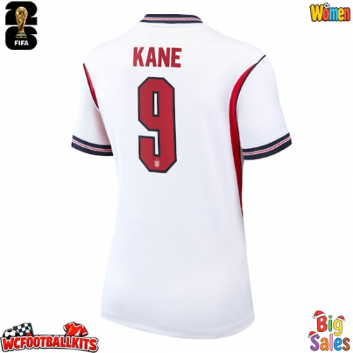 England Harry Kane #9 Replica Home Stadium Shirt for Women World Cup 2026 Short Sleeve